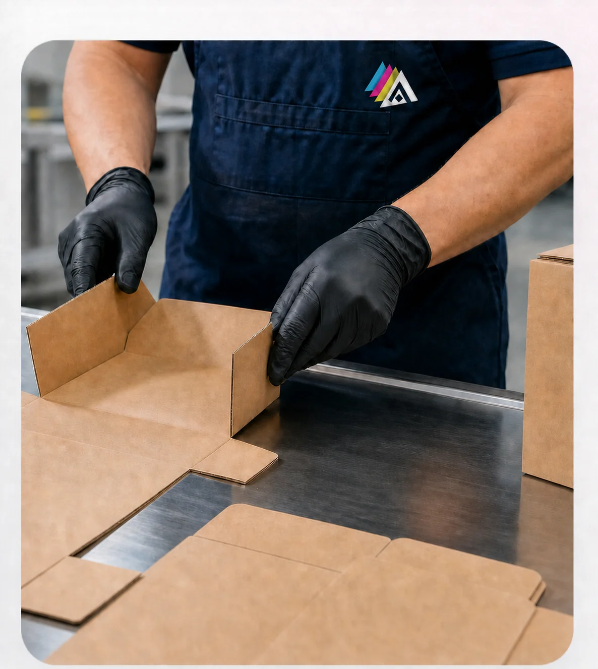 Unbranded carton folding and gluing process